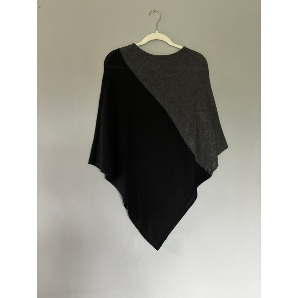 Celeste Wool Cashmere Poncho One Size Lagenlook AvantGarde Minimalist Elevated